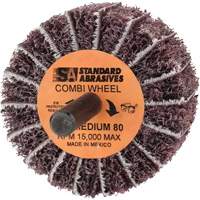 Roue Combi Buff and Blend 898001 Standard Abrasives, 2" dia. x 1" la, Arbre 1/4", Oxyde d'aluminium Mukwa Safety Services