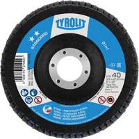 Disque &agrave; lamelles 2-en-1 standard ZA 40 - B425, 5" x 7/8", Type 27A, Grain 40, Alumine de zirconium Mukwa Safety Services