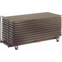 Flat Stacking Table Caddies, 97.5" W x 31.25" D x 36.25" H Mukwa Safety Services
