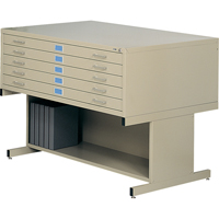 Steel Plan Files, 5 Drawers, 40-3/8" W x 29-3/8" D x 16-1/2" H Mukwa Safety Services