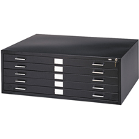 Steel Plan Files, 5 Drawers, 40-3/8" W x 29-3/8" D x 16-1/2" H Mukwa Safety Services