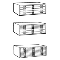 Steel Plan Files, 5 Drawers, 40-3/8" W x 29-3/8" D x 16-1/2" H Mukwa Safety Services
