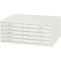 Steel Plan Files-5 Drawer, 5 Drawers, 40-3/8" W x 29-3/8" D x 16-1/2" H Mukwa Safety Services