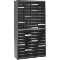 Heavy-duty Literature Organizers, Stationary, 72 Slots, Steel, 37-1/2" W x 12-3/4" D x 71" H Mukwa Safety Services