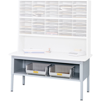 E-z Sort&reg; Mailroom Furniture-sorting Tables With Shelf-base Table With Shelf, 60" W x 28" D x 36" H, Laminate Mukwa Safety Services