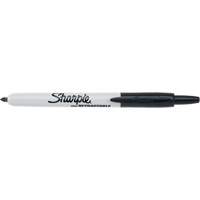 Retractable Permanent Marker, Black, Fine Tip Mukwa Safety Services