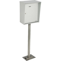Collecting Boxes, Pedestal -Mounted, 21" x 12-7/8", Aluminum Mukwa Safety Services