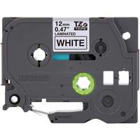 Cartouches de ruban Tze, 12 mm x 26-1/4', Noir sur blanc Mukwa Safety Services
