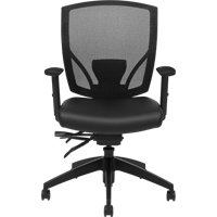 Multi-Tilter Arm Chairs, Vinyl, Black, 300 lbs. Capacity Mukwa Safety Services