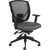 Multi-Tilter Arm Chairs, Vinyl, Charcoal, 300 lbs. Capacity Mukwa Safety Services