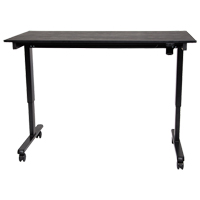 Adjustable Stand-Up Desk, Stand-Alone Desk, 45-1/4" H x 29-1/2" D, Black Mukwa Safety Services