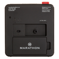 Desk Alarm Clock, Analog, Battery Operated, 3.5" W x 1.5" D x 3.75" H, Black Mukwa Safety Services