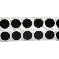 Fastener Coins, Hook & Loop, 3/4" Dia., Adhesive, Black Mukwa Safety Services