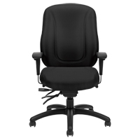 Chaise Overtime &agrave; dos &eacute;lev&eacute;, Tissu, Noir, Capacit&eacute; 300 lb Mukwa Safety Services