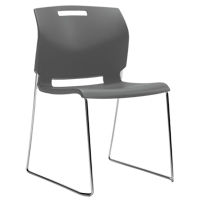 Chaise, Plastique, Hauteur 32-1/2", Capacit&eacute; 300 lb, Gris Mukwa Safety Services