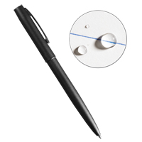 Stylo en m&eacute;tal &agrave; l'&eacute;preuve des intemp&eacute;ries, Bleu, 0,8 mm, R&eacute;tractable Mukwa Safety Services