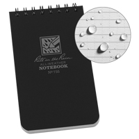 Pocket Top-Spiral Notebook, Soft Cover, Black, 100 Pages, 3" W x 5" L Mukwa Safety Services