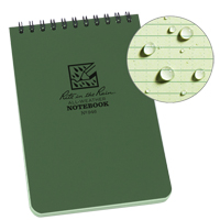Pocket Top-Spiral Notebook, Soft Cover, Green, 100 Pages, 4" W x 6" L Mukwa Safety Services