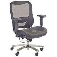 Economical Big & Tall Chair, Mesh, Black, 450 lbs. Capacity Mukwa Safety Services