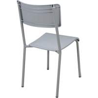 Ventura Stacking Chair, Polypropylene, 36" High, 300 lbs. Capacity, Grey Mukwa Safety Services