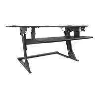 Poste de travail assis-debout Goya, Mod&egrave;le de bureau, 20" h x 42" la x 16" p, Noir Mukwa Safety Services