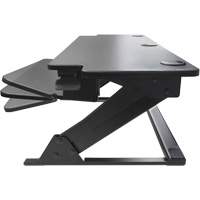 Poste de travail assis-debout Goya, Mod&egrave;le de bureau, 20" h x 42" la x 16" p, Noir Mukwa Safety Services