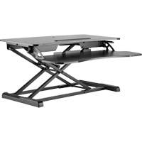 Poste de travail assis-debout Goya, Mod&egrave;le de bureau, 22" h x 31-1/2" la x 24" p, Noir Mukwa Safety Services