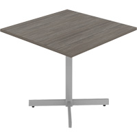Cafeteria Table, 36" L x 36" W x 29-1/2" H, 1" Top, Laminate, Grey/White Mukwa Safety Services