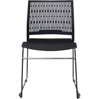 Activ Series Stacking Chairs, Polypropylene, 32-3/8" High, 275 lbs. Capacity, Black Mukwa Safety Services
