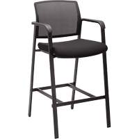 Activ Series Barstool Chair, Stationary, Fixed, 58-1/2", Mesh Seat, Black Mukwa Safety Services