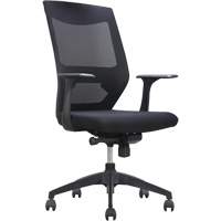 Chaise de bureau ajustable &agrave; basculement synchronis&eacute; s&eacute;rie Activ, Tissu/Mailles, Noir, Capacit&eacute; 275 lb Mukwa Safety Services
