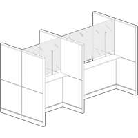 Clamp Mount Sneeze Guard, 36" W x 36" H Mukwa Safety Services