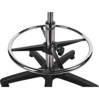 Heavy-Duty Ergonomic Stool, Stationary, Adjustable, 39” - 48”, Polyurethane Seat, Black Mukwa Safety Services