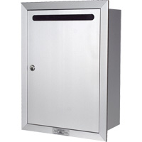 Recessed Collection Box, Wall -Mounted, 16-3/16" x 11-3/4", Aluminum Mukwa Safety Services