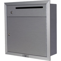 Recessed Collection Box, Wall -Mounted, 12-3/4" x 16-3/8", 2 Doors, Aluminum Mukwa Safety Services