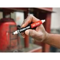 Marqueur &agrave; encre permanente et double couleur Markal Dura-Ink, Noir/Rouge, Pointe Ronde Mukwa Safety Services