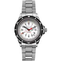 Arctic Edition Large Diver's Automatic GSAR Watch with Stainless Steel Bracelet, Digital, Battery Operated, 41 mm, Silver Mukwa Safety Services