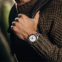 Arctic Edition Large Diver's Automatic GSAR Watch with Stainless Steel Bracelet, Digital, Battery Operated, 41 mm, Silver Mukwa Safety Services