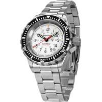Arctic Edition Large Diver's Automatic GSAR Watch with Stainless Steel Bracelet, Digital, Battery Operated, 41 mm, Silver Mukwa Safety Services