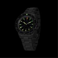Grey Maple Large Diver's Automatic Watch with Stainless Steel Bracelet, Digital, Battery Operated, 41 mm, Silver Mukwa Safety Services