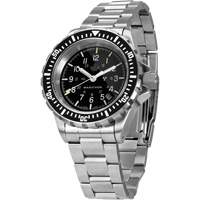Grey Maple Large Diver's Automatic Watch with Stainless Steel Bracelet, Digital, Battery Operated, 41 mm, Silver Mukwa Safety Services