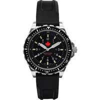 Red Maple Jumbo Diver's Quartz Watch, Digital, Battery Operated, 46 mm, Black Mukwa Safety Services