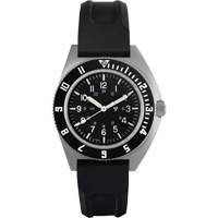 Steel Navigator Watch on 3-Piece Rubber Strap Kit, Digital, Battery Operated, 41 mm, Black Mukwa Safety Services