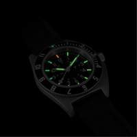 Steel Navigator Watch on 3-Piece Rubber Strap Kit, Digital, Battery Operated, 41 mm, Black Mukwa Safety Services