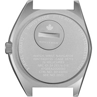 Steel Navigator Watch on 3-Piece Rubber Strap Kit, Digital, Battery Operated, 41 mm, Black Mukwa Safety Services