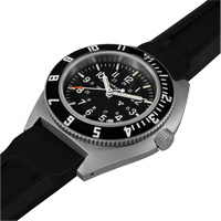 Steel Navigator with Date on Black 3-Piece Rubber Strap Kit, Digital, Battery Operated, 41 mm, Black Mukwa Safety Services