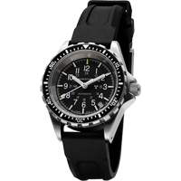 Steel Navigator with Date on Black 3-Piece Rubber Strap Kit, Digital, Battery Operated, 36 mm, Black Mukwa Safety Services