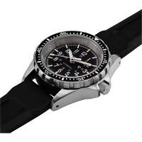 Steel Navigator with Date on Black 3-Piece Rubber Strap Kit, Digital, Battery Operated, 36 mm, Black Mukwa Safety Services