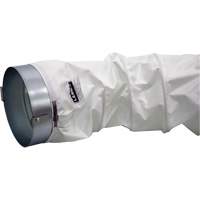 White 12" x 12' Distribution Ducting Kit, Adapter & Clamp Mukwa Safety Services