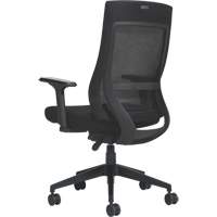 Chaise &agrave; dossier moyen avec m&eacute;canisme &agrave; basculement synchronis&eacute; &agrave; d&eacute;tection de poids , Mailles, Noir Mukwa Safety Services